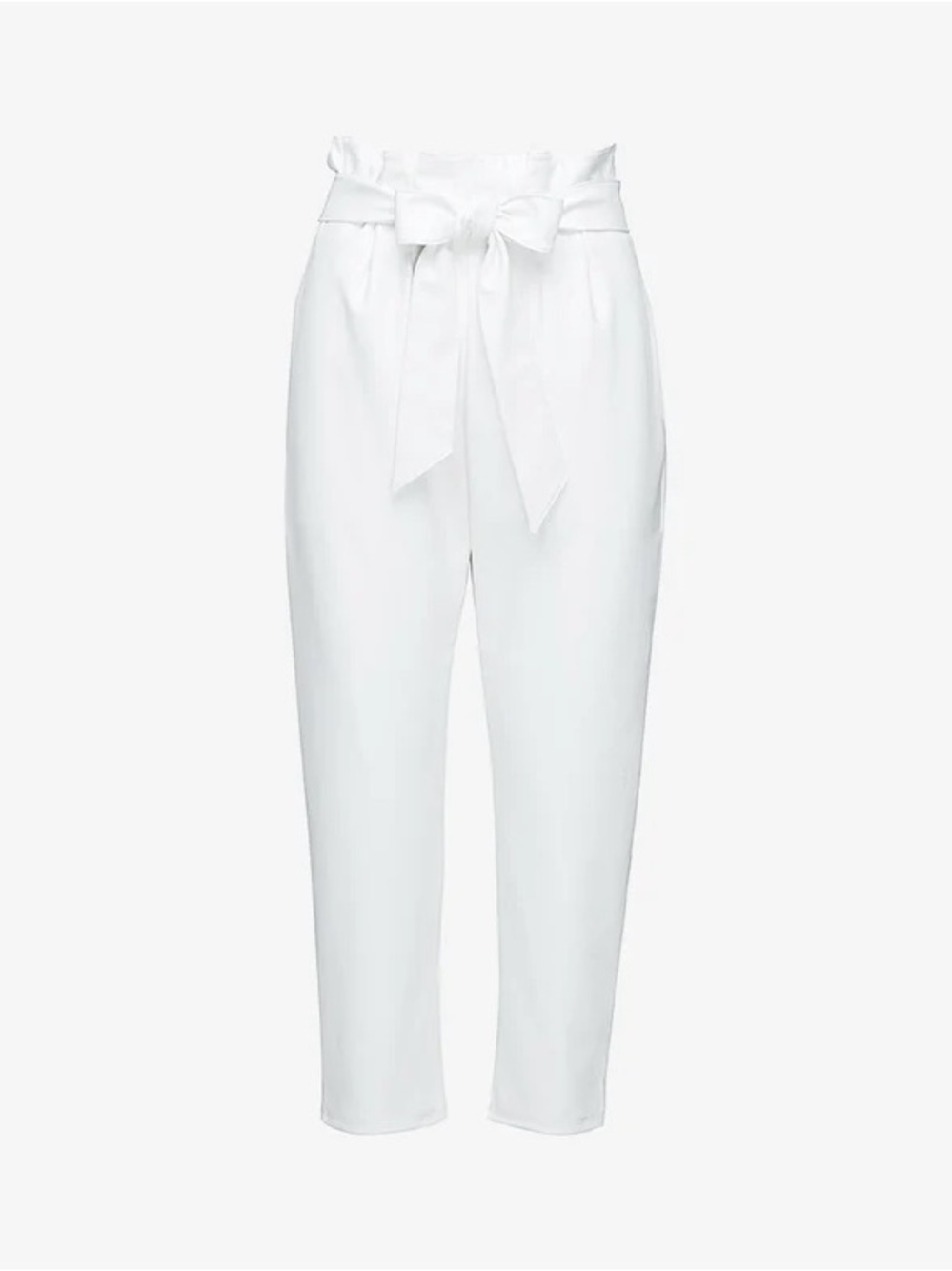 COMMANDO Faux Leather Paperbag Pants Large White 9893